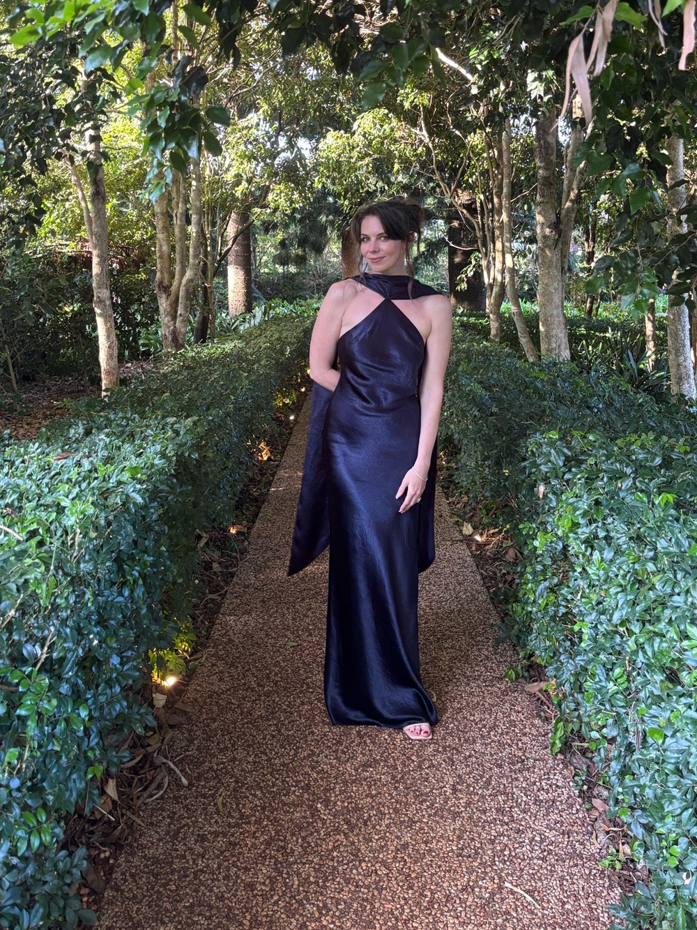 Amanda Uprichard Ashton Maxi Dress in navy - Picture 8 of 8